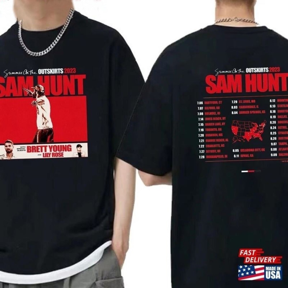 Sam Hunt Summer On The Outskirts Tour Shirt For Fan  2 Sided T-Shirt